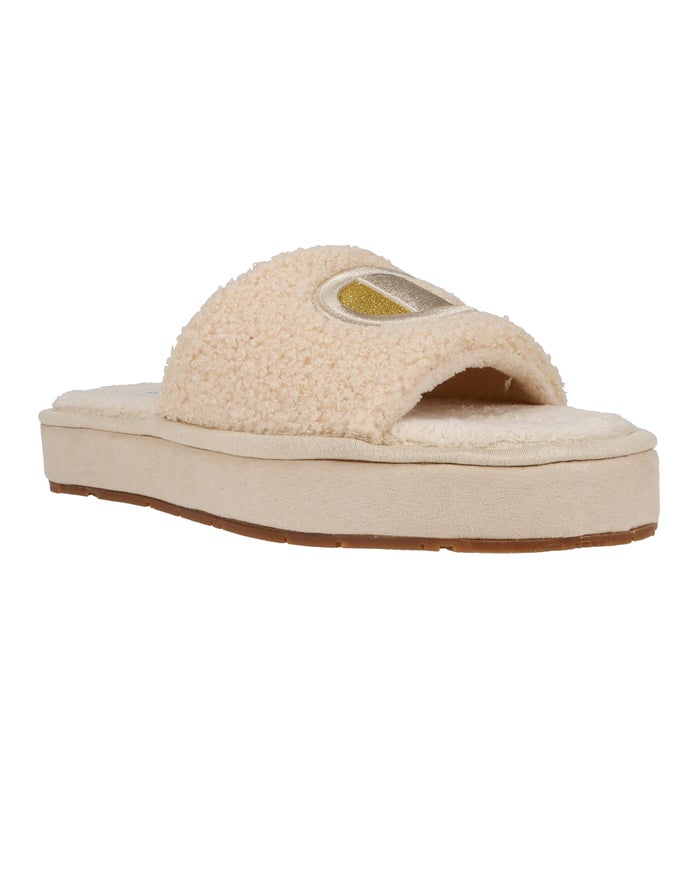 Champion Dame Hjemmesko Khaki - Plush Cozy - Danmark EZW-287043